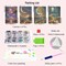 Moon Diamond Painting Kits for Adults, 5D Diamond Art Kits for Beginners, DIY Diamond Arts and Crafts for Living Room, Diamond dots Kits Kids Room 4 PCS Wall Art